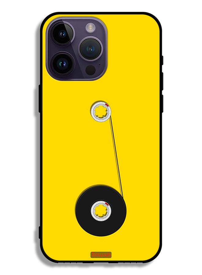 Tolwak Apple iPhone 14 Pro Max Protective Case Cassette Wheel Art - Image 2