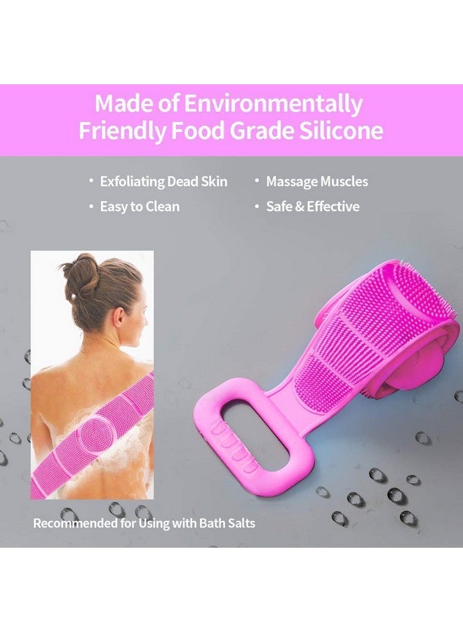 DC DHARAM CREATION Silicone Back Scrubber, Handle Body Washer, Exfoliating Texture Scrubbing Pad for Shower - Image 5