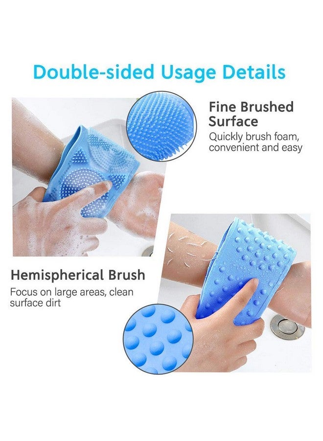 DC DHARAM CREATION Silicone Back Scrubber, Handle Body Washer, Exfoliating Texture Scrubbing Pad for Shower - Image 4