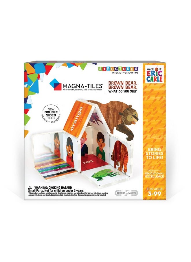 MAGNA-TILES - Gna-Tiles Brown Bear, What Do You See? (The Very Hungry Caterpillar) Set, Eric Carle Books For Kids’ Building Toys, Magnet-Tiles Toys For Ages 3+, 16 Pieces - Image 1