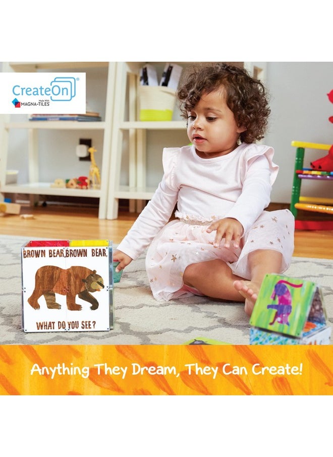 MAGNA-TILES - Gna-Tiles Brown Bear, What Do You See? (The Very Hungry Caterpillar) Set, Eric Carle Books For Kids’ Building Toys, Magnet-Tiles Toys For Ages 3+, 16 Pieces - Image 1