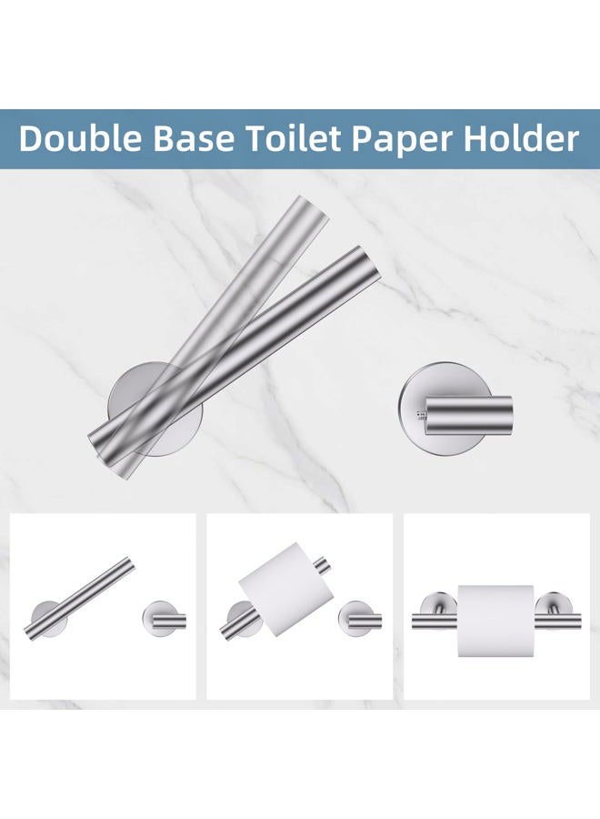 soaez Brushed Nickel Round 10-Piece Towel Bar Set Bathroom Hardware Accessories Set Upgraded Toilet Paper Holder Towel Rail Set for Bathroom Stainless Steel Wall Mounted Bathroom Set,23.6 in - Image 5