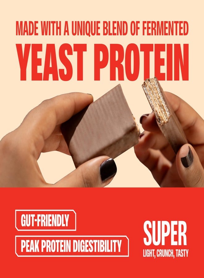 SuperYou Assorted Protein Wafer Bars (Pack of 10)|10g Protein, 3g Fiber, No Added Sugar|Yeast Fermented Protein|Energy Bars|Crunchy Wafer Bar|100% Vegetarian|No Palm Oil|400g - Image 3