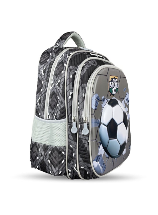Nova kids حقيبة ظهر نوفا كيدز 3D - كرة القدم رمادي - Image 2