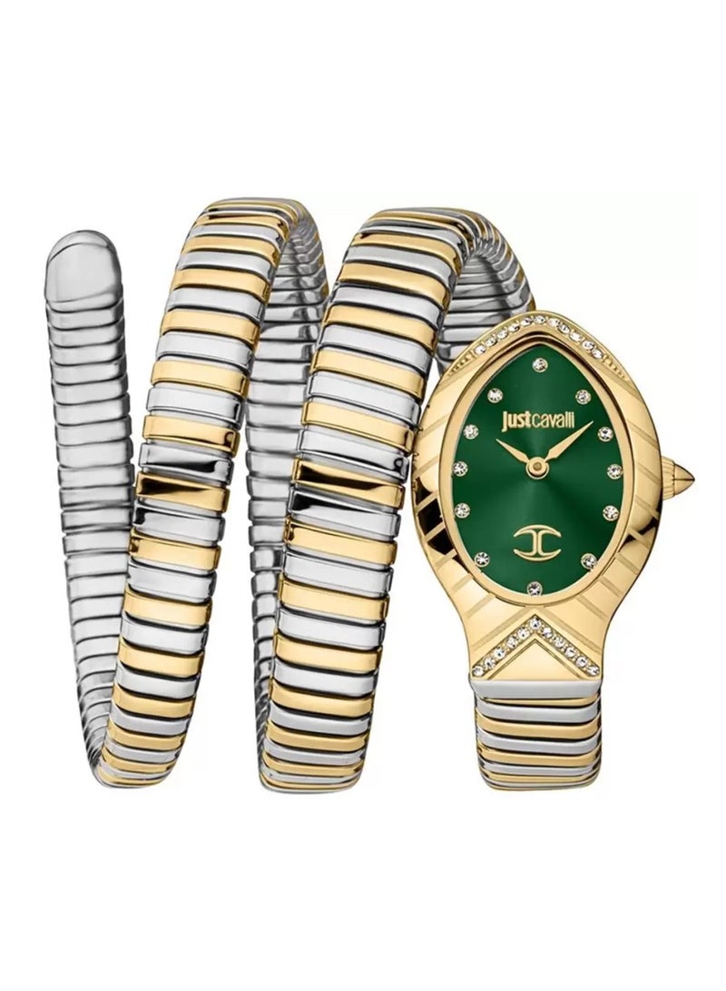 Just Cavalli ساعة كلاسيكو لونغو أنالوج فضية ووردية ذهبية من الفولاذ المقاوم للصدأ JC1L248M0065 - Image 1