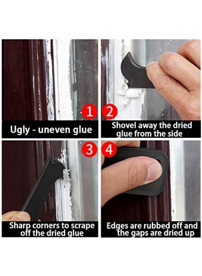 3 in 1 Silicone Caulking Tool Kit with 5 Replaceable Pads, Caulk Remover & Grout Removal Tool, Sealant Finishing Scraper for Kitchen Bathroom Window - Image 3