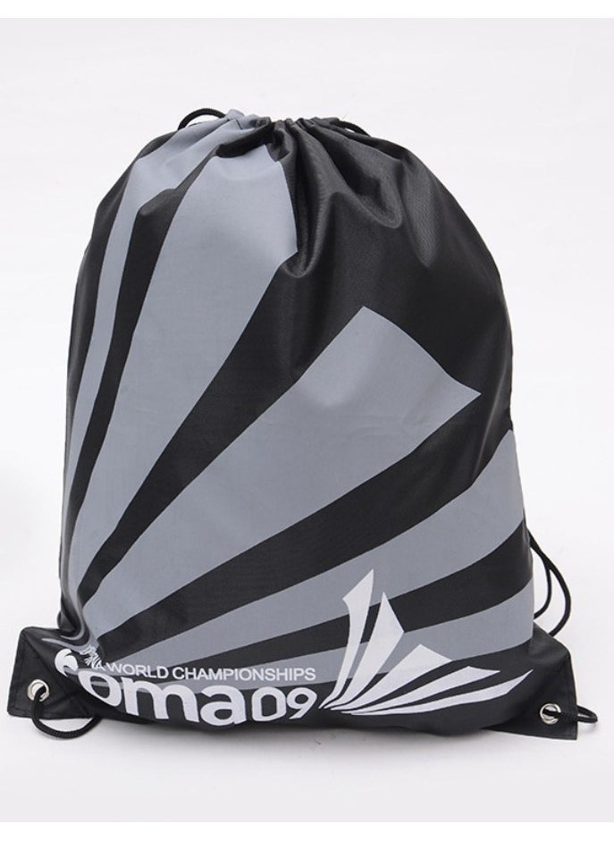 Drawstring Bags, Bulk Draw String Backpack, Cinch Dacron Bag for Gym Sport,Beach Bag, Sports Bag Black,42*34CM