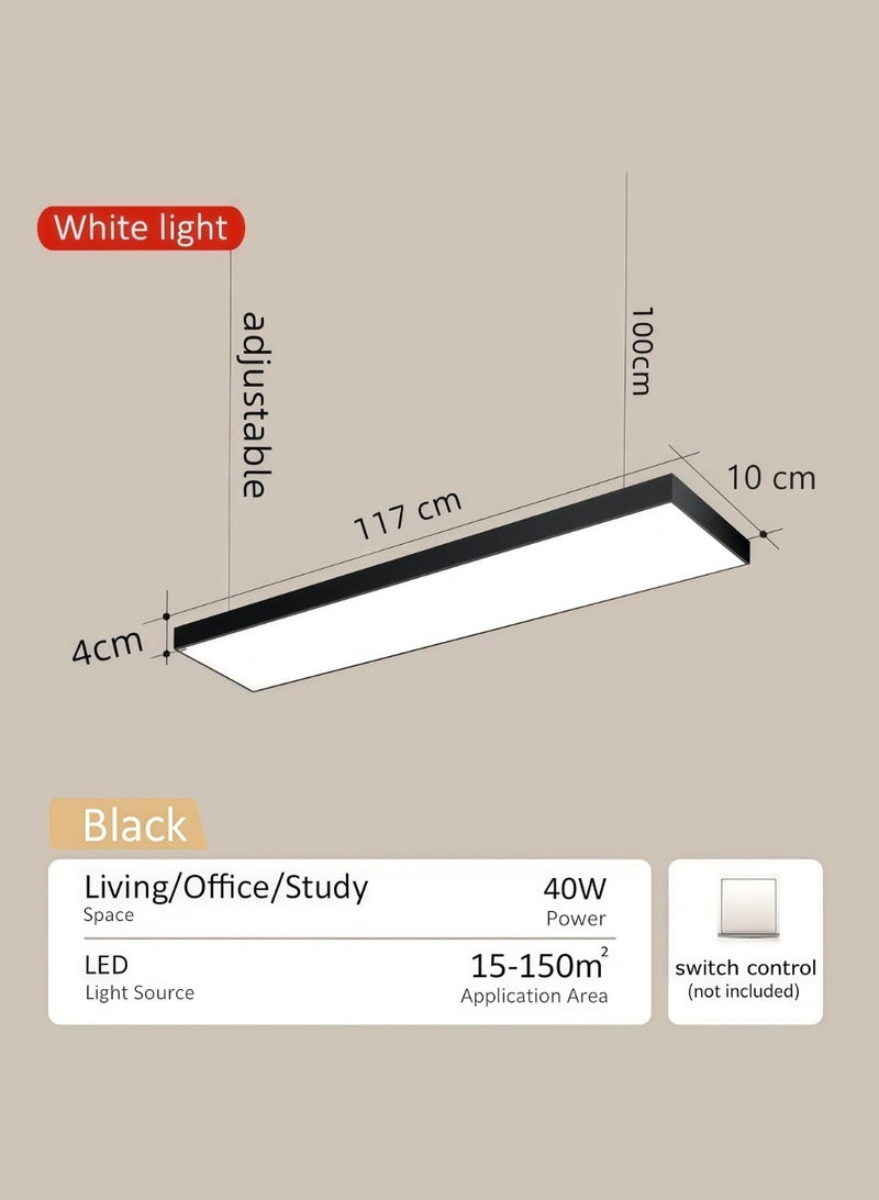أورالوكسي ثريا 40 وات اضاءة ليد اضاءة سقف اسود اضاءة مكتب مناسبة لغرفة المعيشة وغرفة النوم والدراسة - Image 5