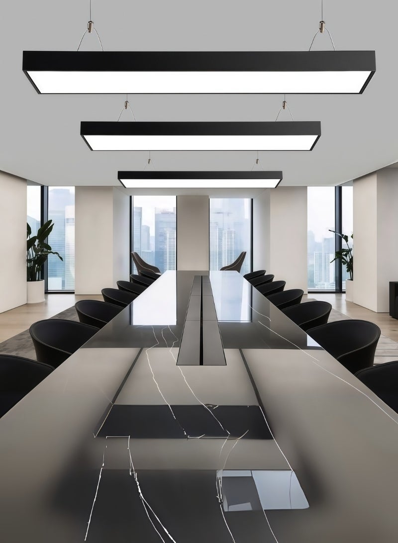 أورالوكسي ثريا 40 وات اضاءة ليد اضاءة سقف اسود اضاءة مكتب مناسبة لغرفة المعيشة وغرفة النوم والدراسة - Image 1