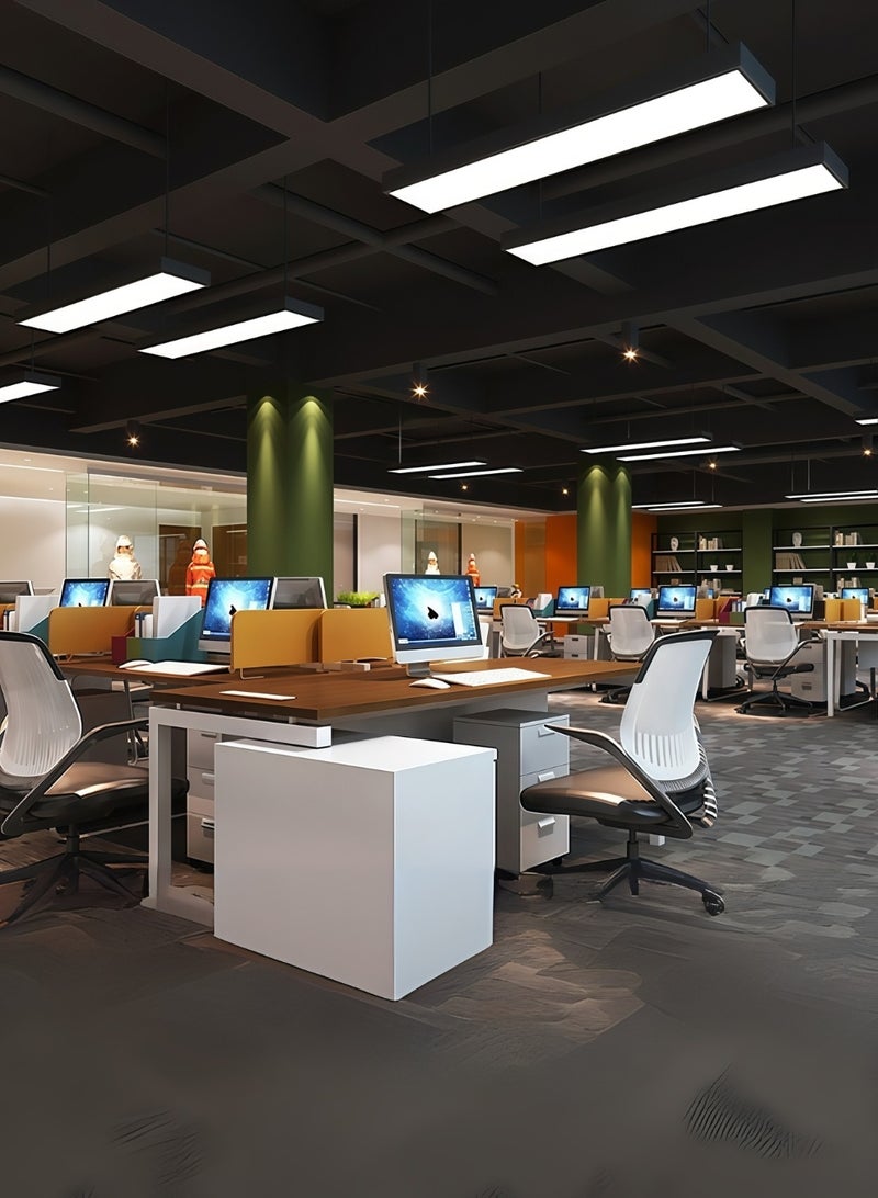 أورالوكسي ثريا 40 وات اضاءة ليد اضاءة سقف اسود اضاءة مكتب مناسبة لغرفة المعيشة وغرفة النوم والدراسة - Image 3