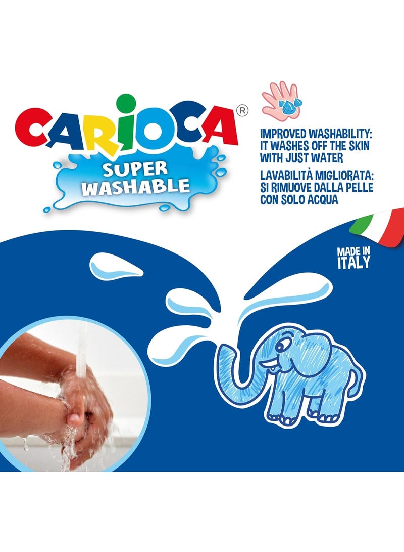 كاريوكا Carioca jumbo 24 colors ogival maxi felt tip pens - No:40570 - Image 3