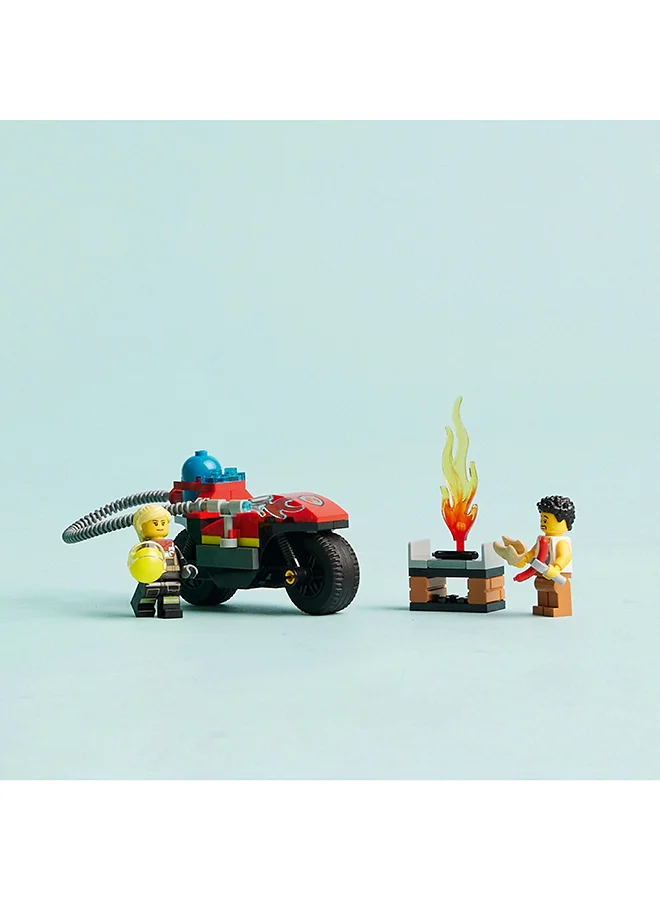 LEGO City Fire Rescue Motorcycle, Motorbike Toy Playset for 4 Plus Year Old Boys & Girls, Includes 2 Minifigures for Imaginative Play, Fun Vehicle Gift Idea for Preschool Kids 60410