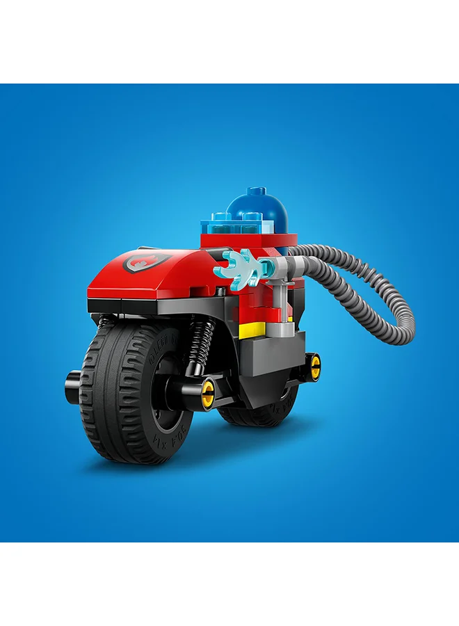 LEGO City Fire Rescue Motorcycle, Motorbike Toy Playset for 4 Plus Year Old Boys & Girls, Includes 2 Minifigures for Imaginative Play, Fun Vehicle Gift Idea for Preschool Kids 60410