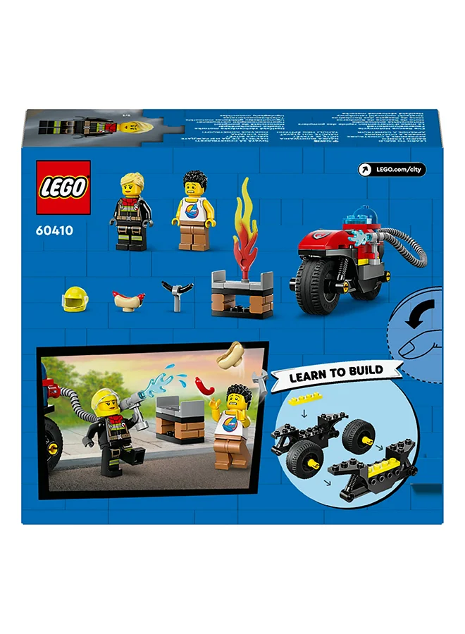 LEGO City Fire Rescue Motorcycle, Motorbike Toy Playset for 4 Plus Year Old Boys & Girls, Includes 2 Minifigures for Imaginative Play, Fun Vehicle Gift Idea for Preschool Kids 60410
