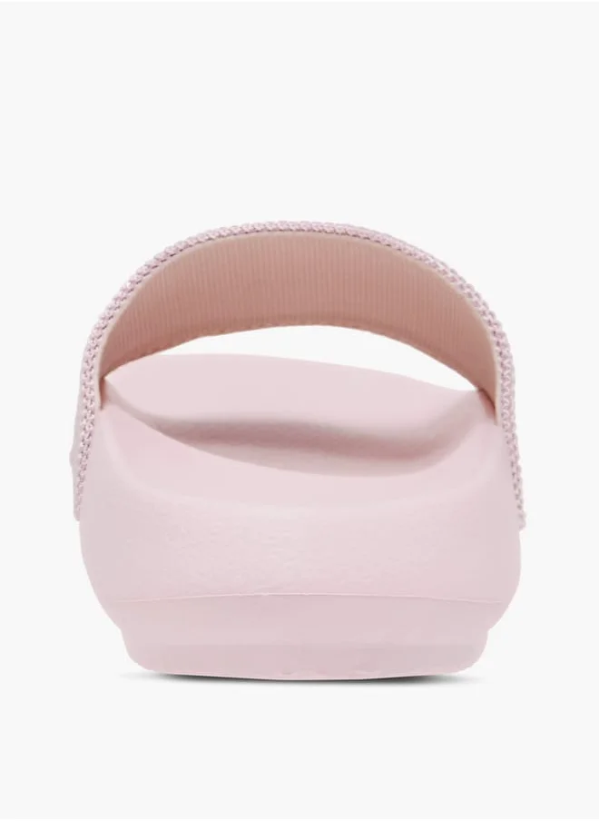 سيليست Womens Textured Slide Slippers With Slip-On Closure
