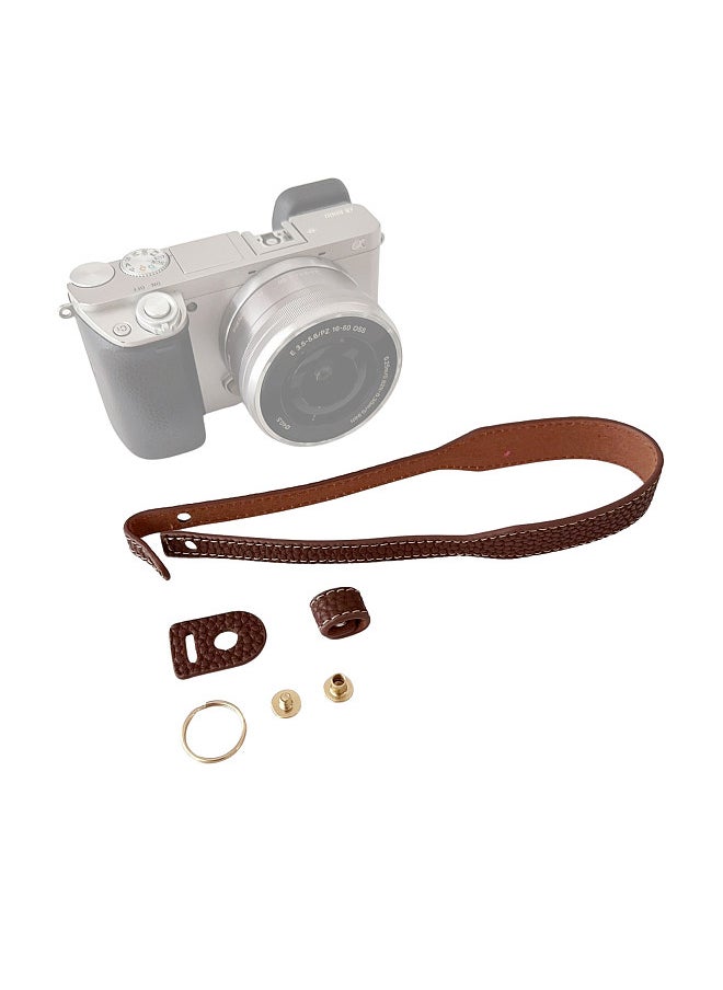 Generic Universal Camera Wrist Strap Synthetic Leather Hand Strap for Camera Wristband Lanyard Replacement for Canon Sony Mirrorless Cameras  - Image 3
