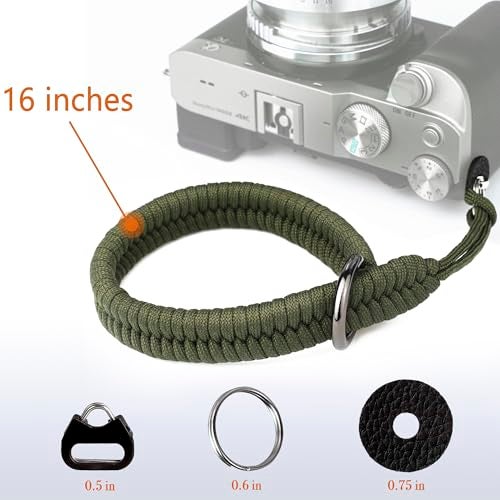 AQAREA Wrist Strap for DSLR/Mirrorless Camera, Quick Release Hand Strap with Safer Connector (Green) - Image 5