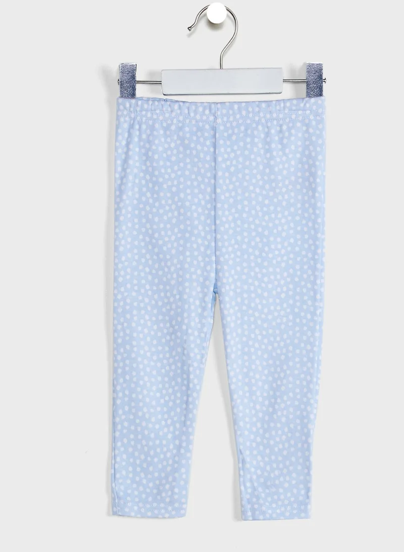 lily and jack Infant Cat Print Top & Legging Set