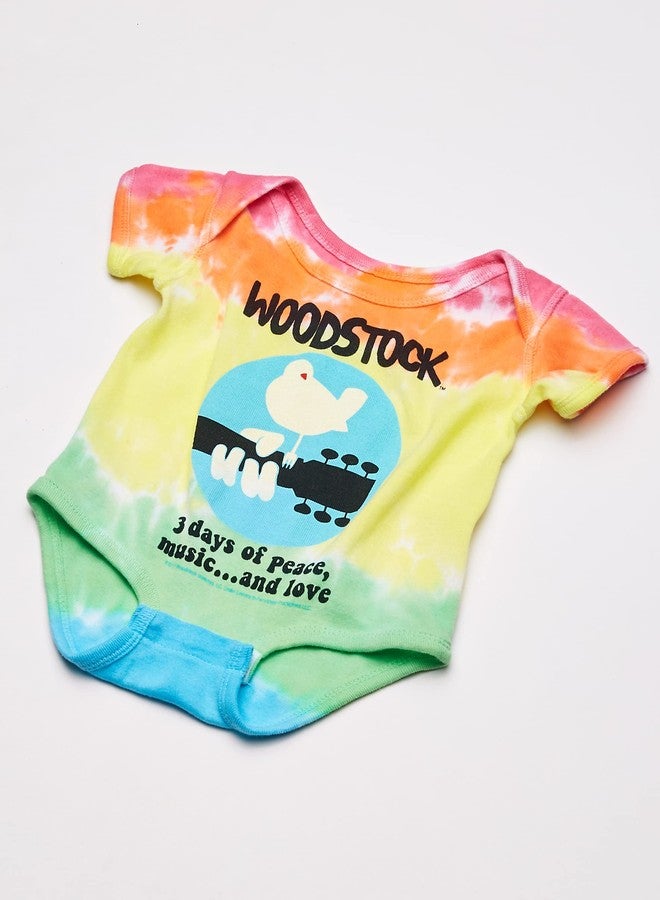 Liquid Blue unisex baby Woodstock Banded Short Sleeve Onesie T Shirt, Tie/Dye, 0-6 Months US - Image 2