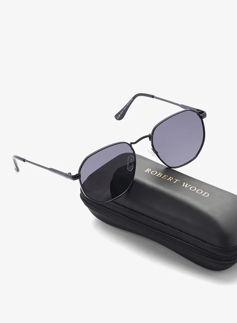 Robert Wood Polarized Lens Square Aviator Sunglasses