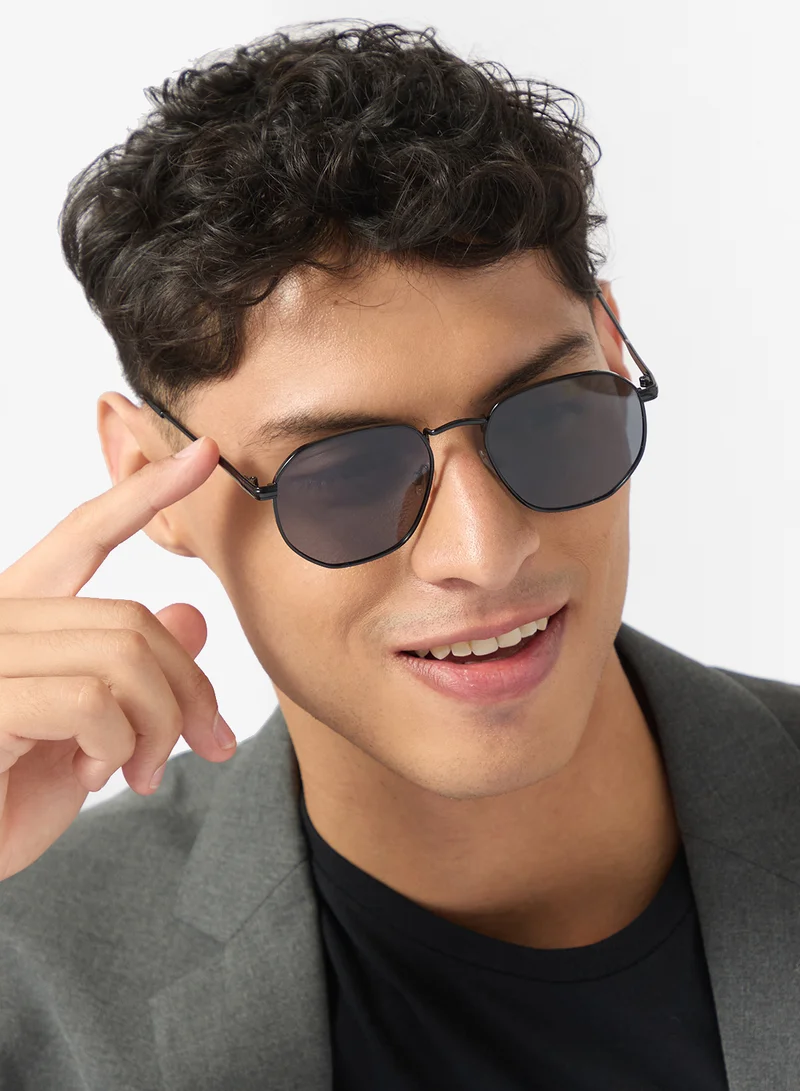 Robert Wood Polarized Lens Square Aviator Sunglasses