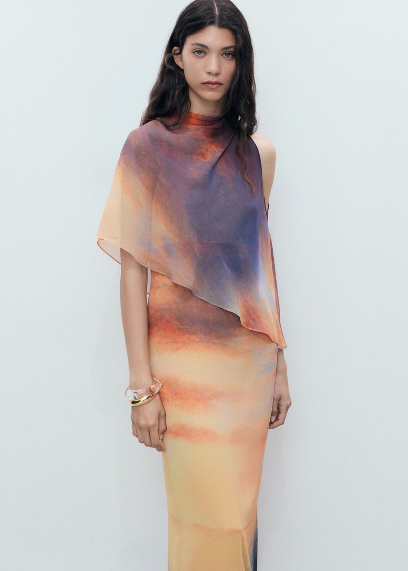 MANGO Abstract Print Dress  - Image 4