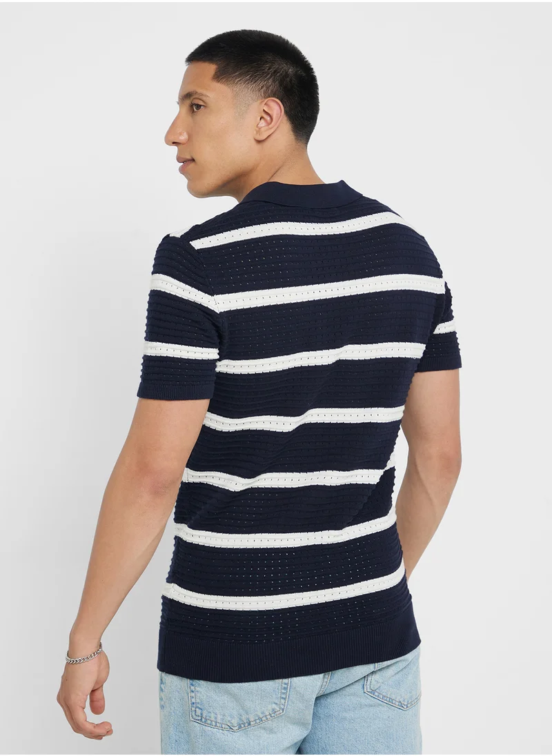 BRAVE SOUL Knitted Polo Shirt