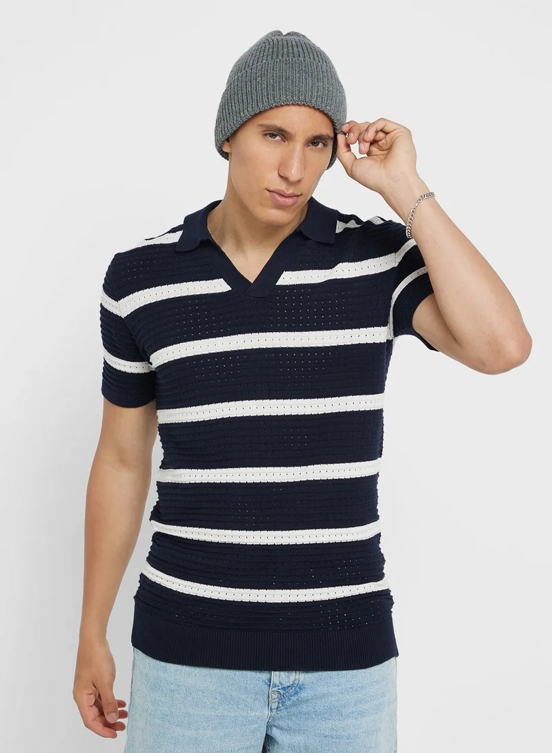 Knitted Polo Shirt