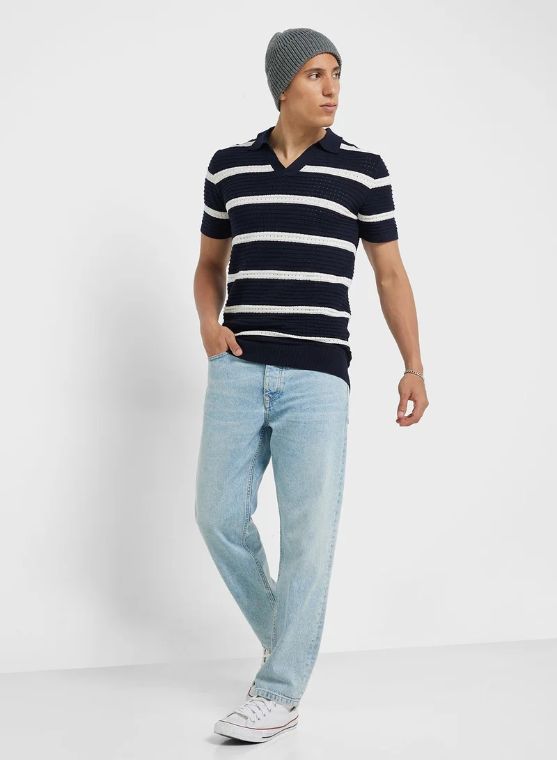 BRAVE SOUL Knitted Polo Shirt