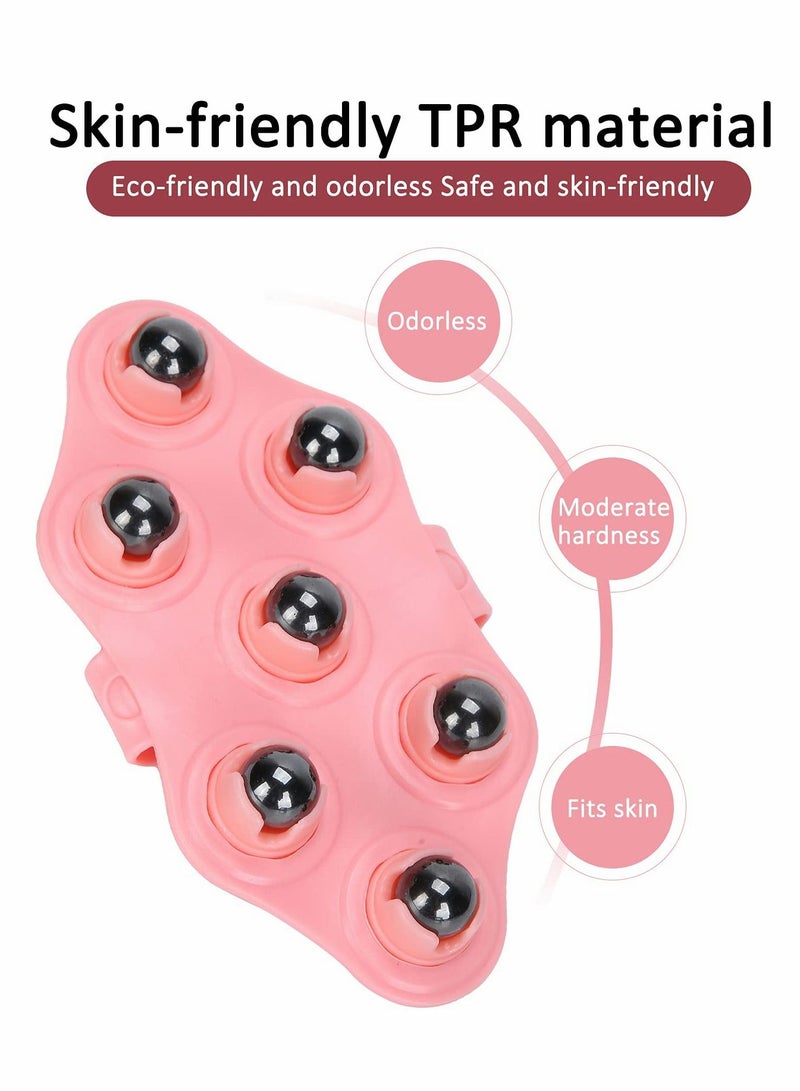إسكدنيا Hand-Held Massager, Palm Shaped Massage Glove with Metal Bead Roller Ball, Full Body Massage Tool for Full Body Care - Image 2