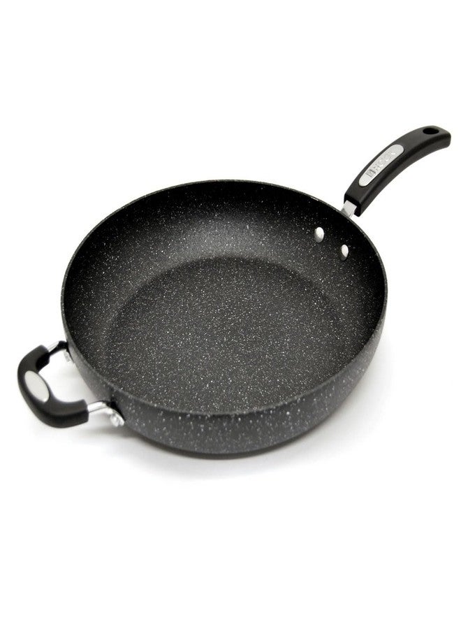 Starfrit The Rock Classic 12.5" (32cm) Non-Stick Deep Fry Pan with Helper Handle - Durable Forged Aluminum - Oven Safe - PFOA Free - Easy to Clean - Image 1