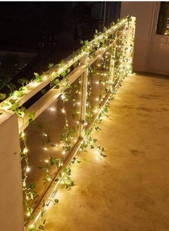 Generic Rattan String Lights Outdoor 100 Led 32.8 FT Realistic Plants String Lights LED Decorative Lights Garland Vines with Lights for Bedroom/Home/Festival/ Wedding /Party Decoration (Battery powered)  - Image 2