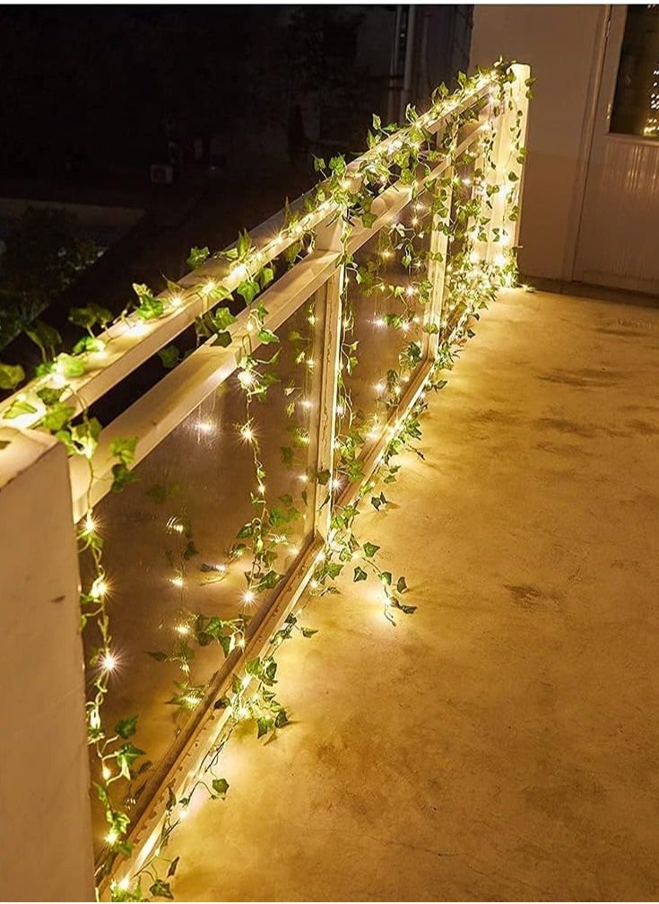 Generic Rattan String Lights Outdoor 100 Led 32.8 FT Realistic Plants String Lights LED Decorative Lights Garland Vines with Lights for Bedroom/Home/Festival/ Wedding /Party Decoration (Battery powered)  - Image 2