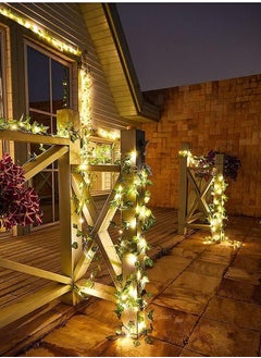 Generic Rattan String Lights Outdoor 100 Led 32.8 FT Realistic Plants String Lights LED Decorative Lights Garland Vines with Lights for Bedroom/Home/Festival/ Wedding /Party Decoration (Battery powered)  - Image 3