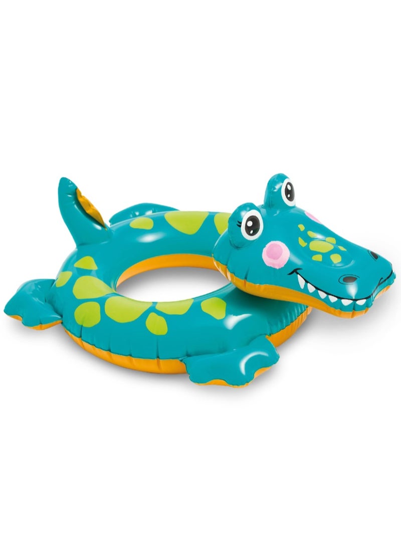 INTEX 58221NP-Deluxe Animal Swim Ring 71x56cm/28"x22", Crocodile  - Image 1