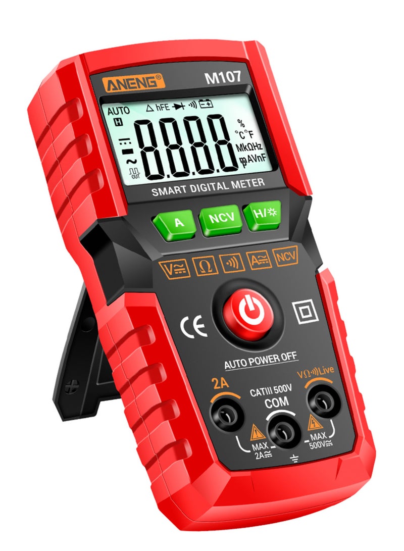 ANENG M107 Smart Digital Multimeter 4000 Counts NCV Universal Meter Handheld Multifunctional Tester Voltmeter Ammeter - Image 2