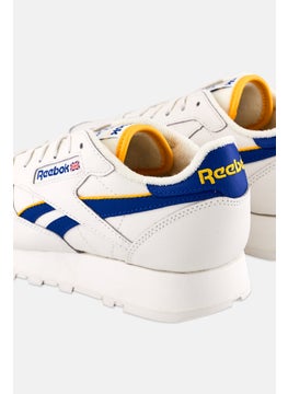 Reebok Kids Boy Classic Leather Lace Up Running Shoes, Off-White  - Image 2