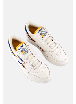 Reebok Kids Boy Classic Leather Lace Up Running Shoes, Off-White  - Image 4