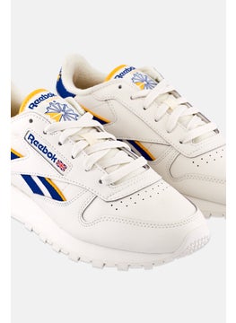 Reebok Kids Boy Classic Leather Lace Up Running Shoes, Off-White  - Image 3