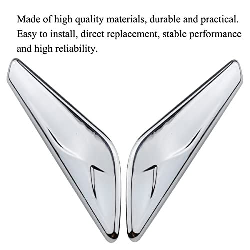 NFSpeeding 2 PCS Front Fender Chrome Finisher Trim Right Left Side Fits X3 F25 X4 F26 2013-2017 Replaces 51117338570 51117338569 - Image 3