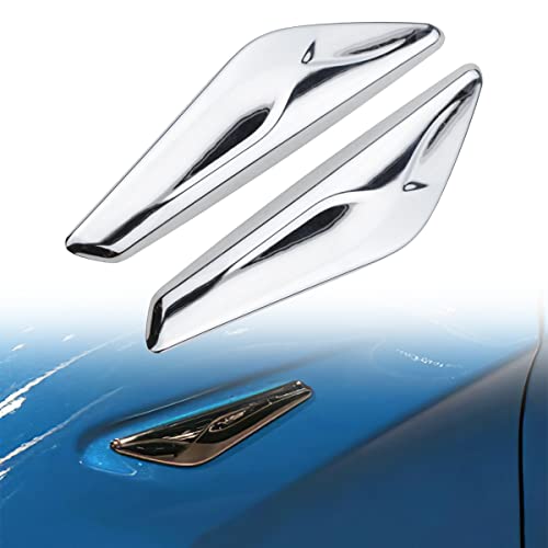 NFSpeeding 2 PCS Front Fender Chrome Finisher Trim Right Left Side Fits X3 F25 X4 F26 2013-2017 Replaces 51117338570 51117338569 - Image 4