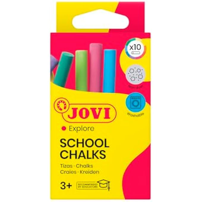 JOVI 152691 - طباشير كلاس كولور، ألوان متنوعة - مجموعة من 10 وحدات - Image 1
