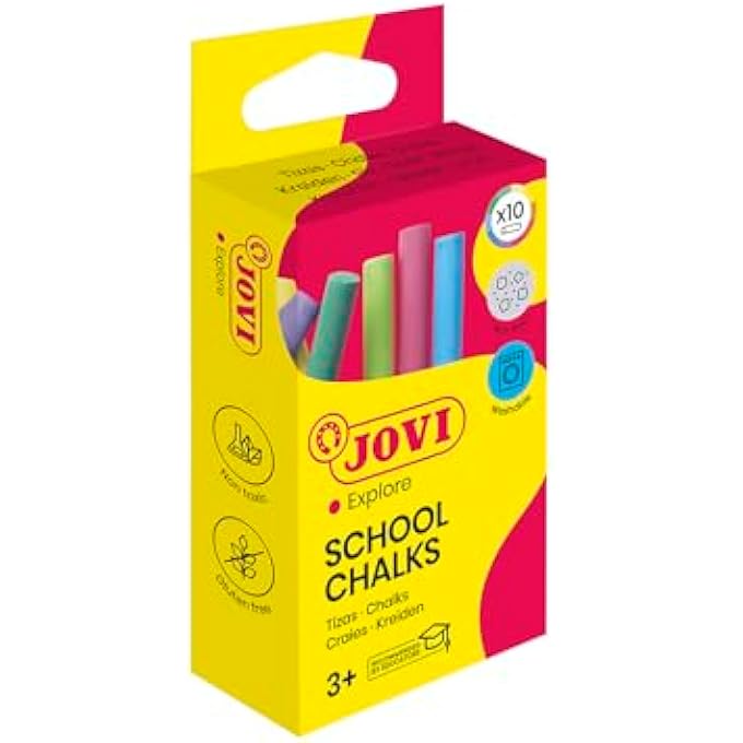 JOVI 152691 - طباشير كلاس كولور، ألوان متنوعة - مجموعة من 10 وحدات - Image 3