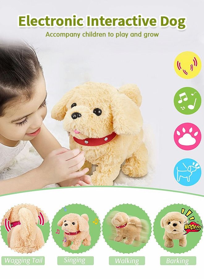 GROIC Walking Toy Dog,Walking, Barking,Tail Wagging, Kids Girls Plush Electronic Interactive Dog, Realistic Puppy Dog Toy for Kids,Plush Dog Animal Pet Toy - Image 2