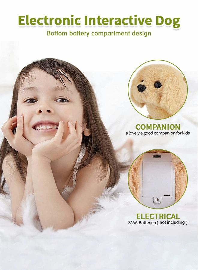GROIC Walking Toy Dog,Walking, Barking,Tail Wagging, Kids Girls Plush Electronic Interactive Dog, Realistic Puppy Dog Toy for Kids,Plush Dog Animal Pet Toy - Image 4