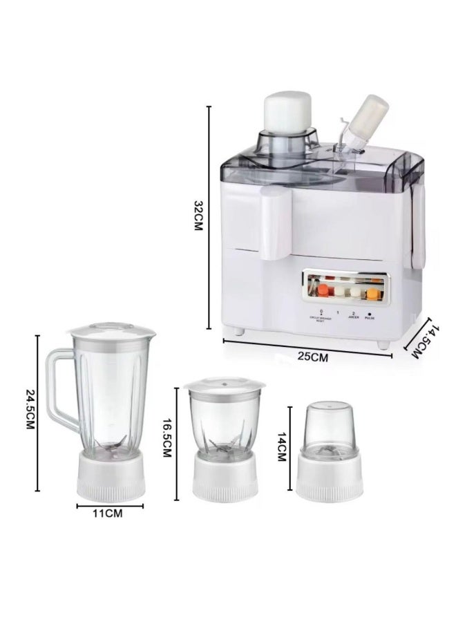 Tradeo 4-in-1 Juicer Extractor 400W Multi-Function Blender & Grinder with Pulse Control - Image 4