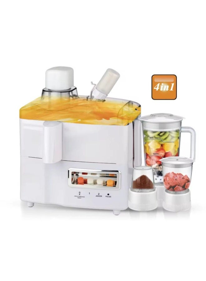 Tradeo 4-in-1 Juicer Extractor 400W Multi-Function Blender & Grinder with Pulse Control - Image 1
