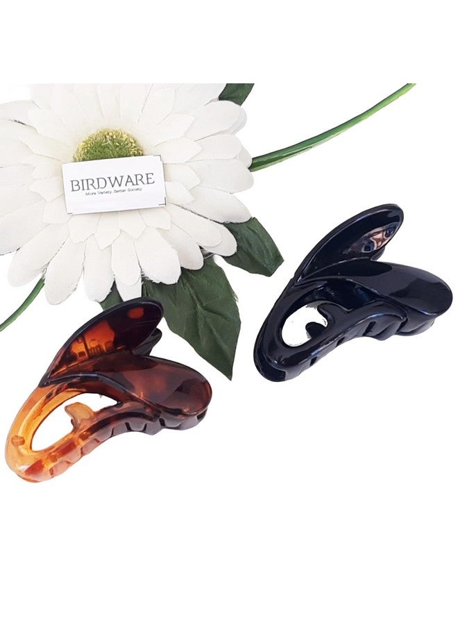 BIRDWARE medium size hair clip clutcher for women claws for girls Imported Rubber Acrylic Material Stone Butterfly Hair Clips For Women | Hair Clutchers - Image 1