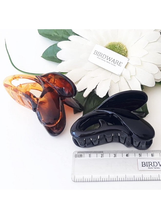 BIRDWARE medium size hair clip clutcher for women claws for girls Imported Rubber Acrylic Material Stone Butterfly Hair Clips For Women | Hair Clutchers - Image 4