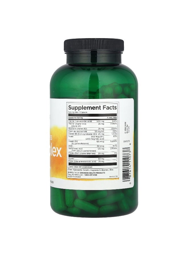 Swanson, Super Stress B-Complex With Vitamin C, 240 Capsules - Image 2